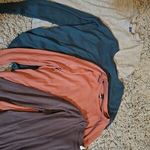 Long Sleeve Shirt Set in Purple and Rust
